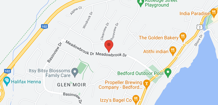 map of 77 Meadowbrook Drive